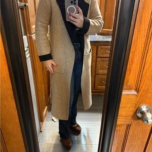Women's Coatigan Tan Coat/Cardigan